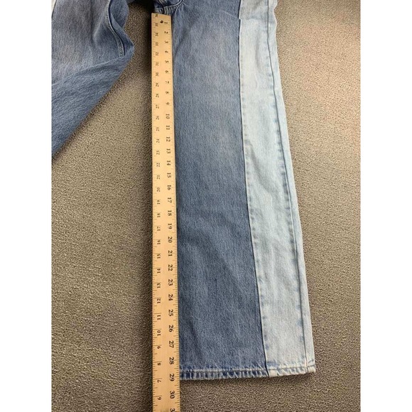 BDG Urban Outfitters Jeans Women 25 Blue‎ Wide Leg Two Tone High Rise Zip Fly - Picture 5 of 11